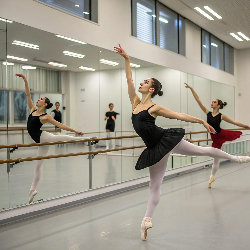 Professional ballet class