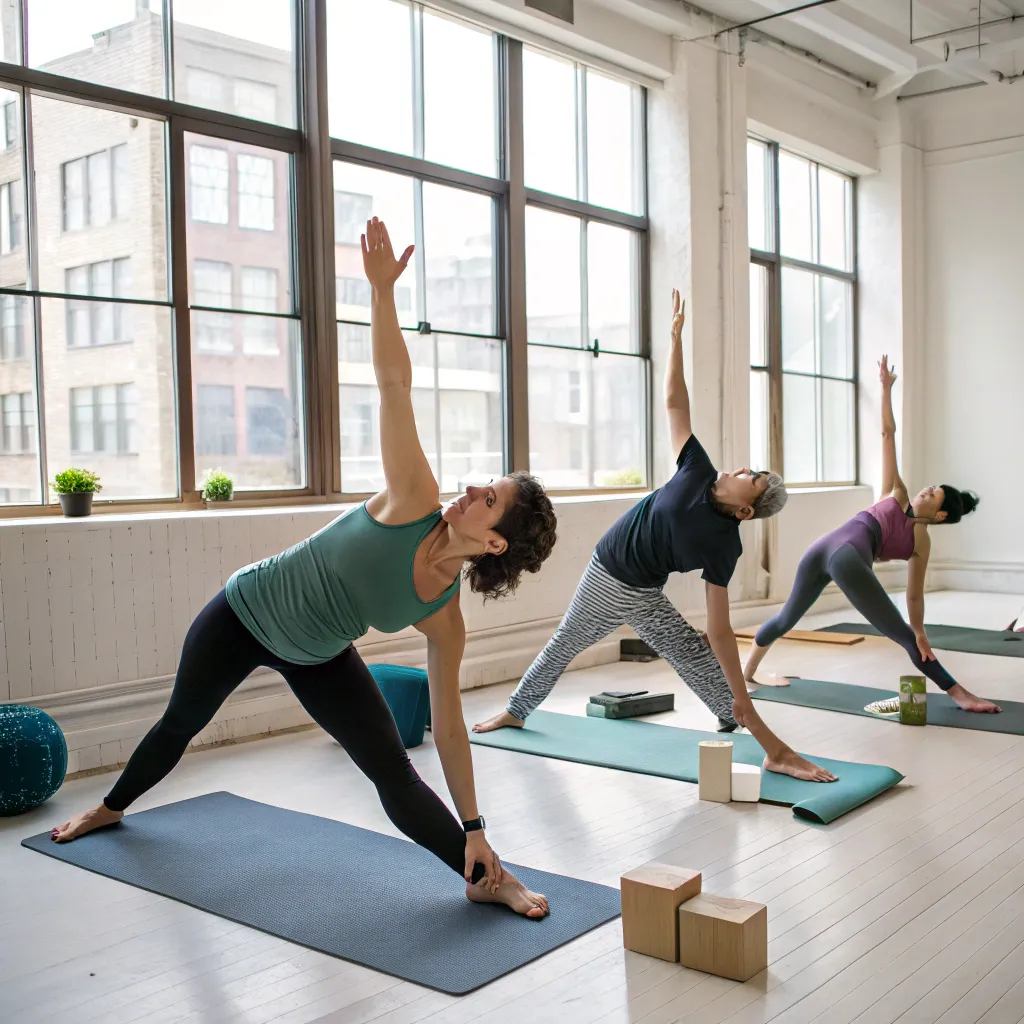 Yoga flexibility improvement class